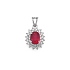 Mặt dây chuyền vàng đính ruby và kim cương