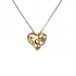Mặt dây chuyền hình trái tim bằng vàng đính kim cương