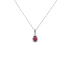 Mặt dây chuyền Ruby đính kim cương trắng vàng