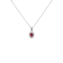 Mặt dây chuyền Ruby đính kim cương trắng vàng