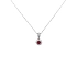 Mặt dây chuyền Ruby đính kim cương trắng vàng