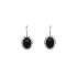 Vàng trắng, đá onyx và zircon trong đôi bông tai vượt thời gian