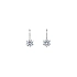 Khuyên tai bằng vàng trắng đính đá zircon trắng
