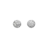 Vòng tai chính xác với vàng trắng và đá zircon lấp lánh