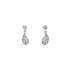 Vòng tai zircon hình giọt nước bằng vàng trắng sang trọng