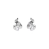 Khuyên tai bằng vàng trắng đính đá zircon trắng