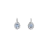 Vòng tai vàng trắng đính đá topaz xanh