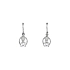 Vòng tai cho trẻ em với đá zircon trắng vàng