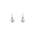 Vòng tai cho trẻ em với đá zircon trắng vàng