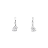 Khuyên tai bằng vàng trắng đính đá zircon trắng