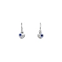 Vòng tai cho trẻ em với đá sapphire trong vàng trắng