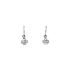 Vòng tai cho trẻ em hình lá bốn cánh với đá zircon