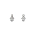 Vòng tai vàng trắng sang trọng với đá zircon lấp lánh