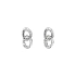 Vòng tai vàng trắng đính đá zircon với thiết kế liên kết đan xen