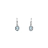 Vòng tai vàng trắng đính đá topaz xanh và zircon