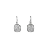 Vòng tai dài màu trắng vàng với đá zircon lấp lánh