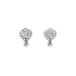 Vòng tai vàng trắng sáng bóng với đá zircon lấp lánh