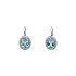 Vòng tai vàng trắng đính đá topaz