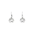 Khuyên tai bằng vàng trắng đính đá zircon trắng