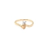 Nhẫn đính hôn bằng vàng với đá zircon