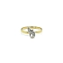 Nhẫn kết hợp vàng và zirconia