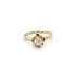 Nhẫn vàng lấp lánh hoa với viên zircon trung tâm