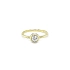 Nhẫn đính hôn bằng vàng với đá zircon