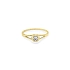 Nhẫn đính hôn bằng vàng với đá zircon