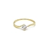 Nhẫn đính hôn bằng vàng với đá zircon