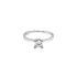 Nhẫn đính hôn bằng vàng với đá zircon