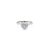 Nhẫn hình trái tim với đá zircon trắng và vàng trắng