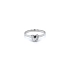 Nhẫn hình trái tim với vàng trắng và đá zircon