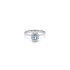 Nhẫn với đá Topaz trắng và vàng trắng
