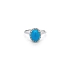 Nhẫn với đá turquoise từ vàng trắng