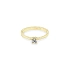 Nhẫn đính hôn bằng vàng với đá zircon