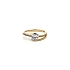 Nhẫn đính hôn bằng vàng với đá zircon