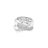 Nhẫn nữ bằng vàng trắng đính đá zircon trắng
