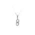 Mặt dây chuyền bằng vàng trắng đính đá zircon trắng