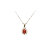 Mặt dây chuyền vàng đính san hô và đá zircon