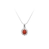 Mặt dây chuyền với san hô và đá zircon trắng vàng