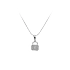 Khóa móc treo có mặt số với đá zircon trắng vàng