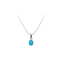 Mặt dây chuyền bằng vàng trắng đính đá turquoise