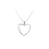 Mặt dây chuyền hình trái tim với đá zircon trắng vàng
