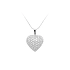 Mặt dây chuyền hình trái tim với đá zircon trắng vàng