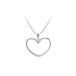 Mặt dây chuyền hình trái tim với đá zircon trắng vàng