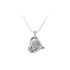 Mặt dây chuyền hình trái tim với đá zircon trắng vàng