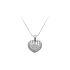 Mặt dây chuyền hình trái tim bằng vàng trắng đính đá zircon