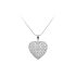 Mặt dây chuyền hình trái tim với đá zircon trắng vàng