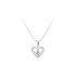 Mặt dây chuyền hình trái tim với đá zircon trắng vàng