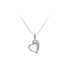 Mặt dây chuyền hình trái tim với đá zircon trắng vàng